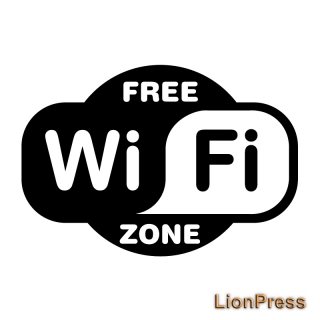 samolepka wifi free zone