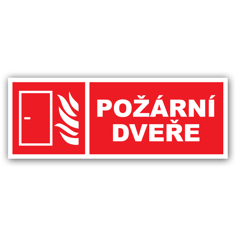 samolepka požární dveře