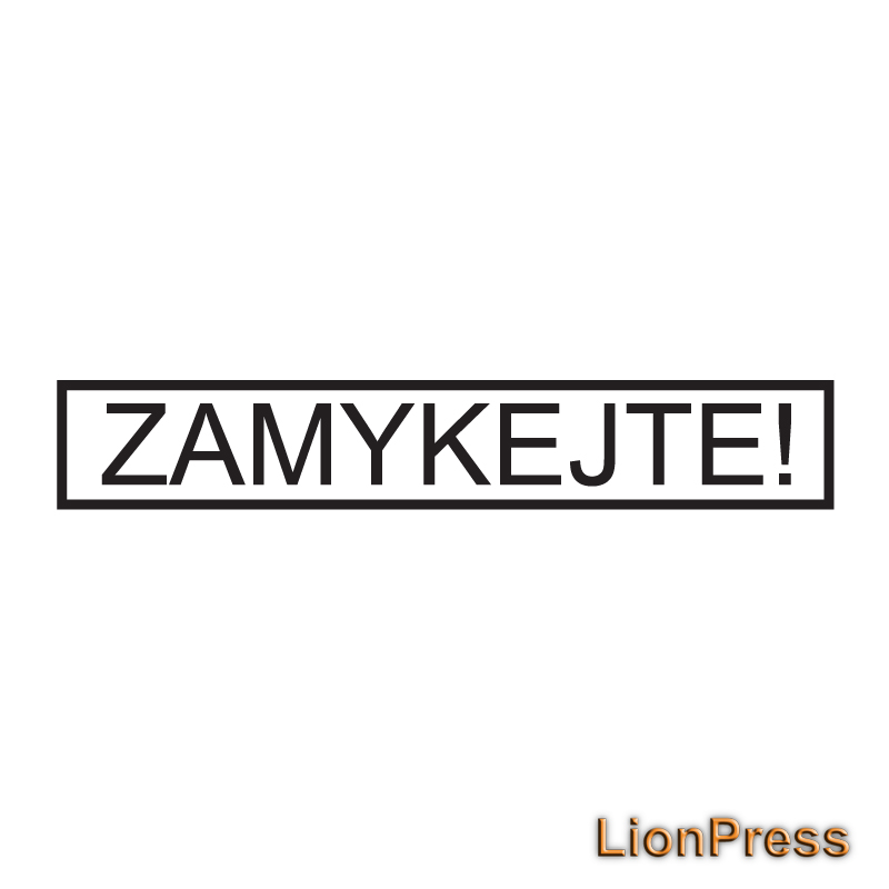 samolepka zamykejte