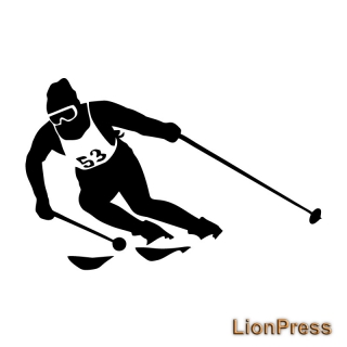 samolepka lyžař