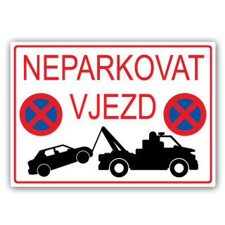 samolepka neparkovat vjezd ( A4 )